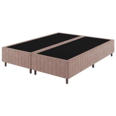 Imagem de Base de Cama Box Queen Lunare Bordado Rose - Vian, Rosa