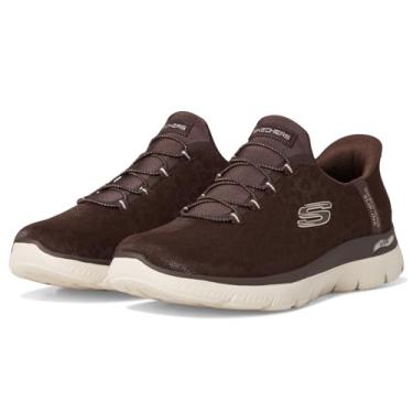 Imagem de Skechers Tênis feminino Arch Fit Summits Hands Free Slip-ins, Marrom, 38