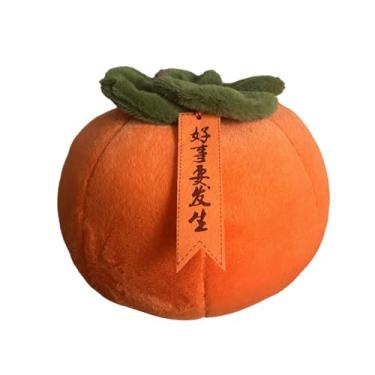 Imagem de Wswqop Travesseiro de Caqui, Brinquedo de Pelúcia, Design de Desenho Animado, Travesseiro de Lance Macio, Travesseiro em Forma de 3D Bonito para, Laranja, Tamanho real