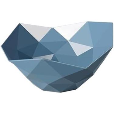 Imagem de Cesta De Frutas Contemporânea De Frutas De Luxo - Um Centro De Sala De Estar Elegante Para Nozes, Frutas Secas E Doces Fruteira Para Mesas De Chá E Mesas De Café Frutas Requintadas, Blue, 25cm
