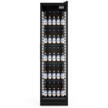 Imagem de Cervejeira Vertical Porta De Vidro 310 Litros Gcb30vlb Gelopar Expositor All Black 110v