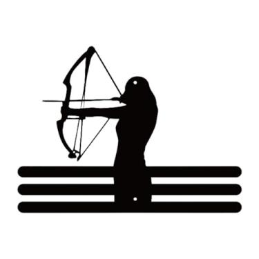 Imagem de Zxpjkyu Suporte para Medalhas, Suporte para Medalhas Esportivas, Organizador de Medalhas de Corrida E Ginástica, Resistente, Montagem Na Parede, Porta-medalha, Tiro com Arco