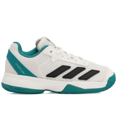Imagem de Tênis Adidas Courtflash Infantil Branco Verde E Preto-36