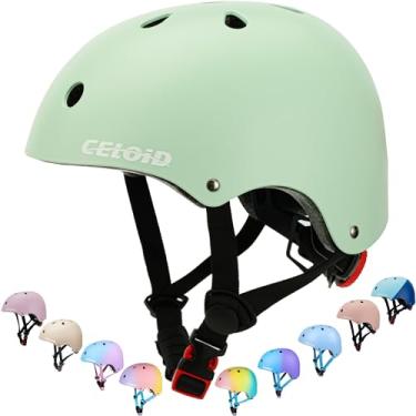 Imagem de CELOID Capacete de bicicleta infantil, capacetes de skate infantil para crianças de 5 a 8 a 9 anos, meninos e meninas, ajustável, multiesportivo, bicicleta, skate, patins, patinação, scooter, capacete