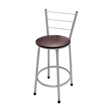 Imagem de Banqueta Banco Banquinho Cadeira Média 60 Cm P/Mesa Balcão Área de lazer Barzinhos(MARROM)