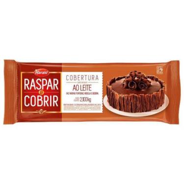 Imagem de Cobertura Raspar & Cobrir sabor chocolate ao Leite Barra 2,1 kg Harald