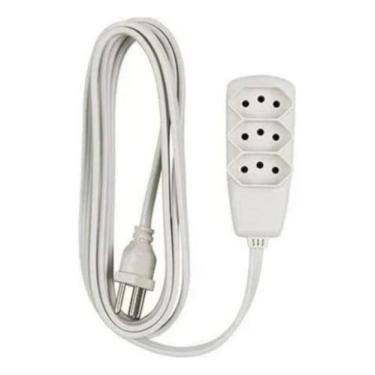 Imagem de kit 2 Extensao Sort Pp 3x0,75 2p+t 10a Gelo 1.3m Daneva