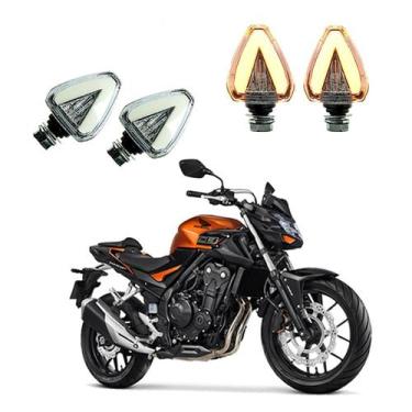 Imagem de KIT 4 Setas Esportiva Pisca de Led Modelo P07 para Moto Honda CB 500F 
