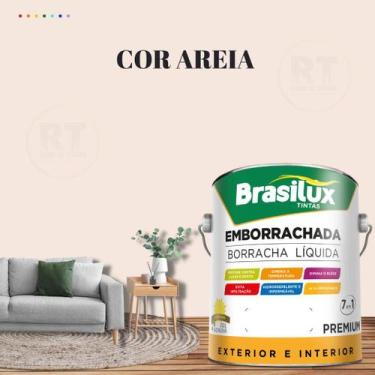 Imagem de Tinta Borracha Líquida Cor Marrom Para Parede 3,2l Acrílica Lavável An