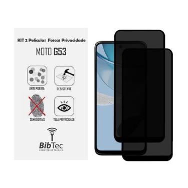 Imagem de Kit 2x Películas Privacidade Fosca Para Motorola Moto G53 - HUANG