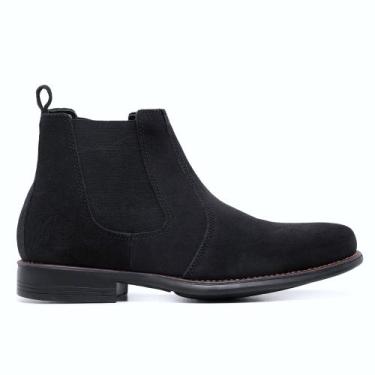 Imagem de Botina Chelsea Masculina em Couro Legítimo Camurça Nobuck Bota Casual 