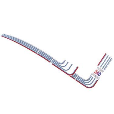 Imagem de Faixa Caminhão Volvo Power 340 1989 Adesivo Branco E Azul - SPORTINOX,