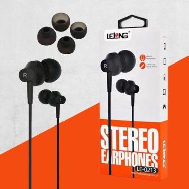 Imagem de Fone De Ouvido Com Microfone Estéreo Intra-Auricular Preto Lelong Le-0