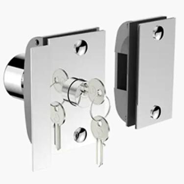 Imagem de Fechadura Eletrica Vidro 12V PY VV BLX Interna BOLA Inox Polido Soprano