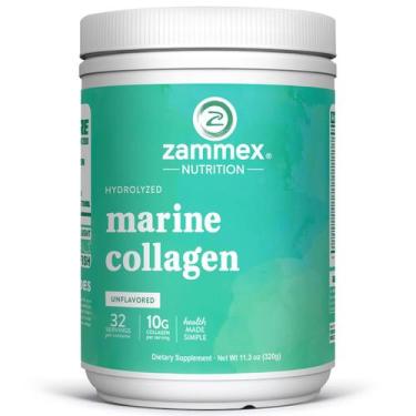 Imagem de Colágeno em pó Zammex Marine Peptides 32 porções