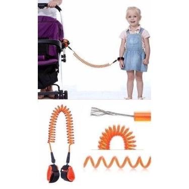 Imagem de Guia Pulseira Segurança Anti Perda Criança LARANJA - sweet home