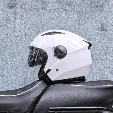 Imagem de Capacete De Motocicleta Unissex Com Dupla Lente, Capacete De Corrida M