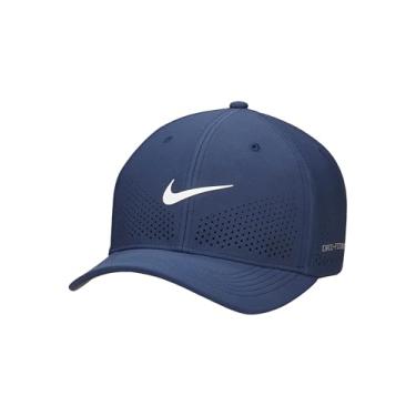 Imagem de Nike Boné estruturado Rise High-Crown Dri-Fit ADV - AeroBill Stretchfit Golf & Running (Midnight Navy | Antracite | Branco, Médio-Grande)