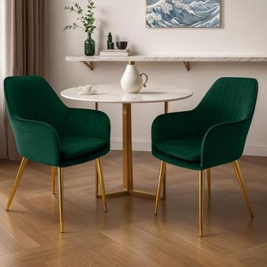 Imagem de Cadeira Poltrona Lines Base Dourada Recepção Sala Decorativa Suede Bege - Lianto Decor