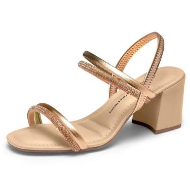 Imagem de Sandalia Feminina Facil Calce Salto Medio Dakota Y6875