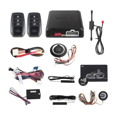 Imagem de EASYGUARD EC002-T2-NS PKE Sistema de alarme de carro com sensor de proximidade, bloqueio de sensor de proximidade, desbloqueio remoto do motor, botão de início do toque, senha de toque, alarme de vibração DC12V