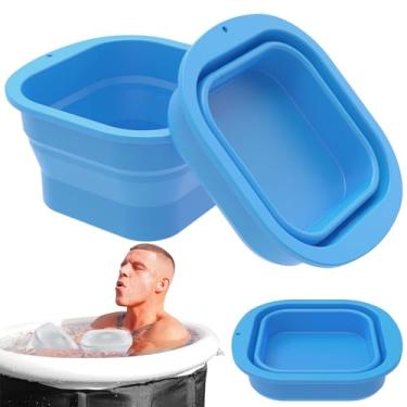 Imagem de Pacote com 2 moldes de bloco de gelo extragrande, moldes grandes de silicone de 1,8 a 2,7 kg, molde grande dobrável para máquina de gelo, bandeja quadrada de bloco de gelo, molde grande de tijolo de