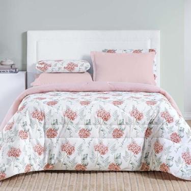 Imagem de Edredom Cobertor Maris Super King Percalle 200 Fios Estampado Floral H