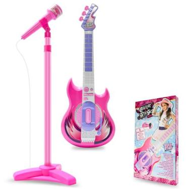 Imagem de Conjunto de guitarra musical e microfone Contixo TG4 para crianças rox