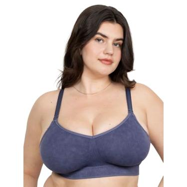 Imagem de Curvy Couture Sutiã sem aro sem costura, Lavagem ácida azul coroa, GG