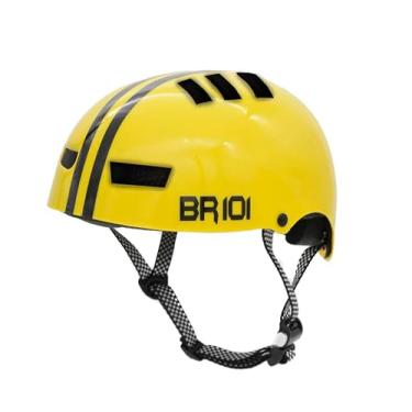 Imagem de Capacete Bike Patins Patinete bicicleta skate Urbano Profissional BR 101 (Amarelo, P - VESTE 55/56)