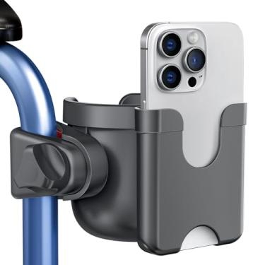 Imagem de Guiseapue Suporte de copo para andador, suporte de copo para cadeira de rodas com suporte de telefone, acessórios de rollator para idosos e adultos, suporte de bebida para andador, cadeira de rodas