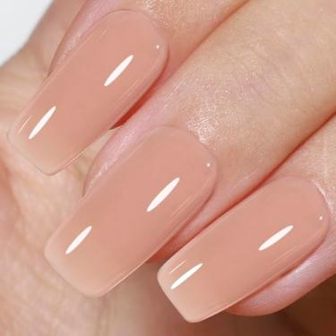 Imagem de Beetles Nude Gel Nail Polish 15ml Neutral Color Natural Gel Polish set Mocha Mouse Cake Translúcido Soak Off U V LED Nail Lamp Gel Polo Nail Art Gel 0.5Oz Presente para Mulheres