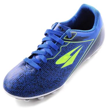 Imagem de CHUTEIRA INFANTIL - DRAY - REF 203 - COR AZUL/VERDE LIMAO - NUM 35