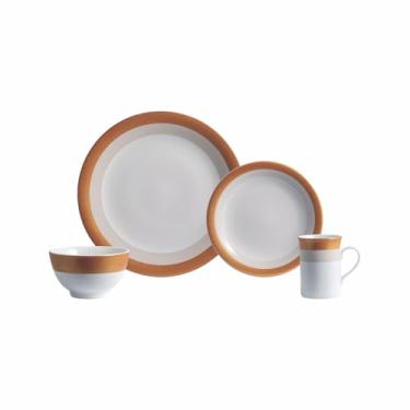Imagem de Serviço de 24 Peças com Bowl e Caneca em Porcelana, Decoração Garopaba, Porcelana Schmidt