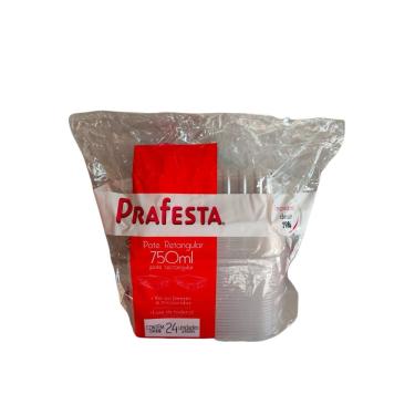 Imagem de Pote Retangular Freezer e Micro-ondas 750ml com Tampa Prafesta c/24 un