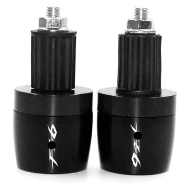 Imagem de 22 mm 7/20.3 cm Punhos de mão para guidão de borracha, tampão de barra, tampões de extremidade para motocicleta, compatível com FZ6 FA&zer FAZER600 FZ6S FZ6N FZ6S2 FZ6 (B-Preto)