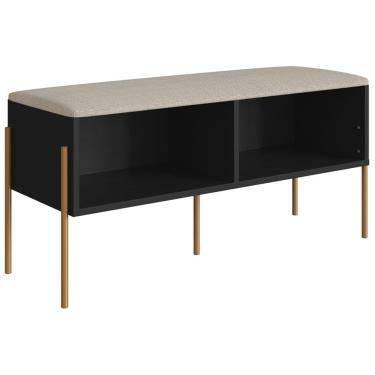 Imagem de Sapateira Banco 93 CM Pes Metal Oslo 28968 Nero Artesano