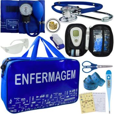 Imagem de Kit Enfermagem + Aparelho Medidor Glicose Completo Premium - Love Saud