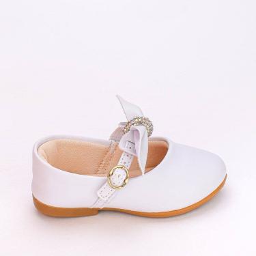 Imagem de Sapatilha Infantil Feminino Laço Bebê Kidy Branco