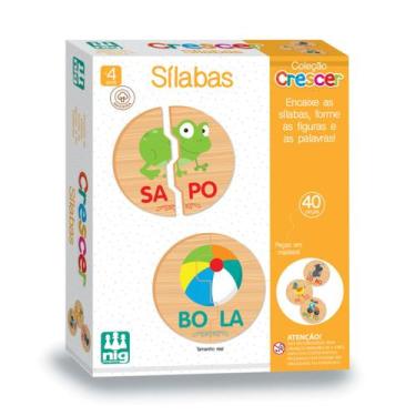 Imagem de Sílabas Nig Brinquedos Educativo Infantil Aprender a Ler e Formar Pala