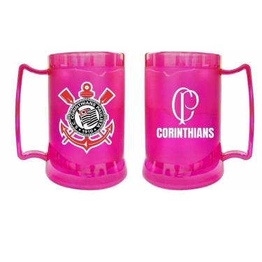 Imagem de Caneca De Gel Corinthians Rosa Timão