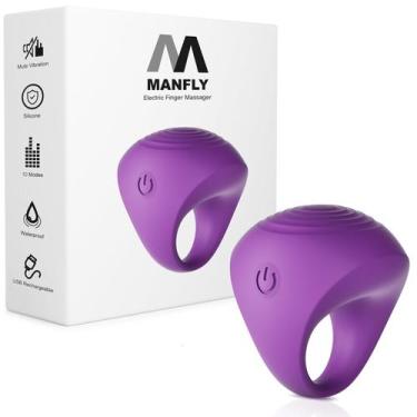 Imagem de Massageador facial MANFLY Mini à prova d'água recarregável roxo