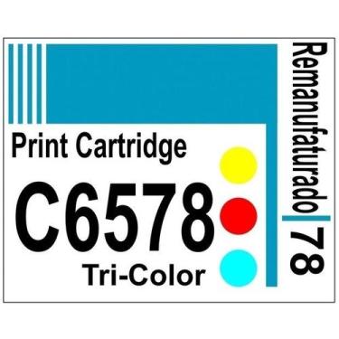 Imagem de Etiqueta para Cartucho HP78 Color (C6578) - 10 Unidades de Etiquetas -