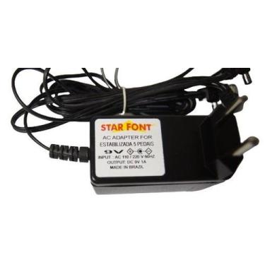 Imagem de Fonte Estabilizada Bivolt 9V 1A para 5 Pedais de Guitarra - Starfont