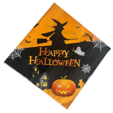 Imagem de 20 unds Guardanapo decoração Halloween Com Bruxa na Vassoura