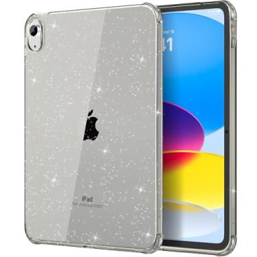 Imagem de MoKo Capa transparente para iPad de 10ª geração, capa para iPad 10, fina e leve de TPU macio antiarranhões com borda elevada resistente a impactos à prova de choque para iPad de 10ª geração 2022,