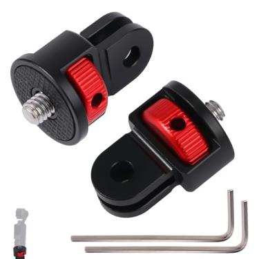 Imagem de 2 Adaptadores de Montagem de Tripé, Ajuste 360° Adaptador Conversão Parafuso 1/4-20 para Câmera Ação Insta360 X3 e Outros Acessórios Padrão 1/4"