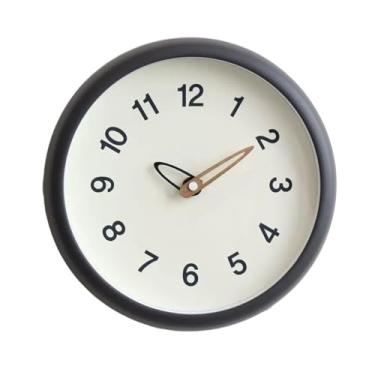 Imagem de WYUYIWH Relógio de parede simples moderno relógio de madeira mudo moda relógio de parede sala de estar moda doméstica mudo moda decoração relógio (cor: C)