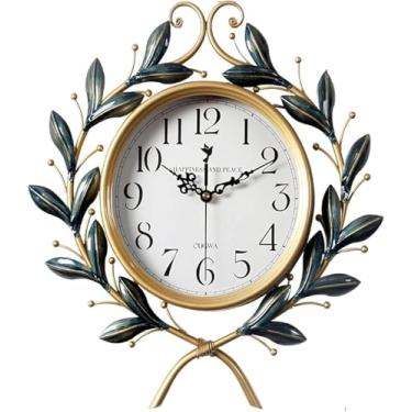 Imagem de WYUYIWH Relógio de parede de arte moderna relógio de parede numeral relógio de parede, silencioso, sem tique-taque, operado por bateria, relógio de parede redondo grande de metal para decoração de