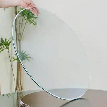 Imagem de Tampo De Mesa De Vidro Temperado Redondo Ø 40 60 80 90 100 Cm Espessura 7mm Vidro Temperado Transparente, Painel De Vidro Para Cozinha Tampo Da Mesa De Jantar Redondo, One Color, 550mm